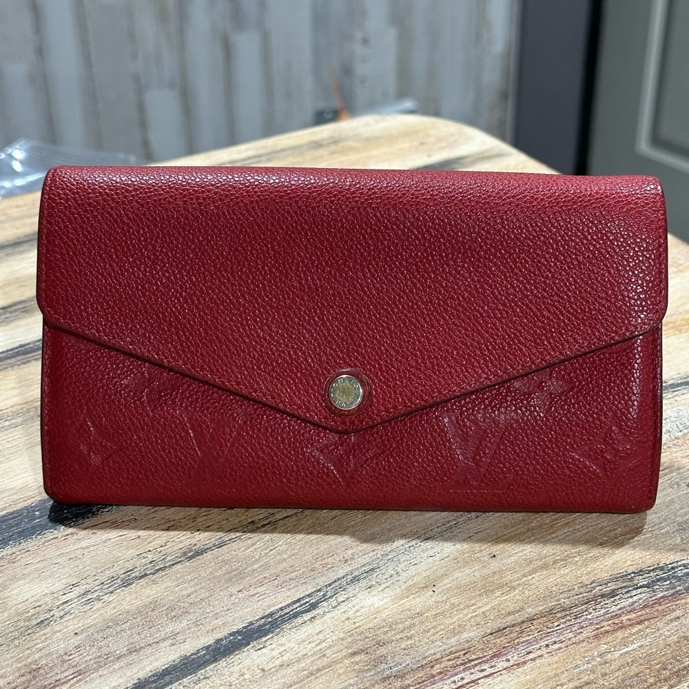 Louis Vuitton Red Leather Wallet